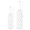 Uniquewise Decorative Contemporary Floor Vase White Carved Divot Bubble Design with Tall Neck, PK 2 QI004180.2 - alternate 3